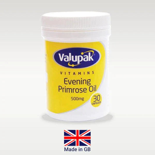 VALUPAK EVENING PRIMROSE OIL 500MG 30 CAPSULES