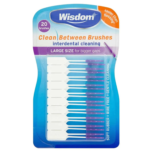 WISDOM CLEAN BETWEEN BRUSHES LARGE SIZE 20 PACK
