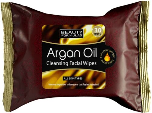 BEAUTY FORMULAS ARGAN OIL CLEANSING FACIAL WIPES